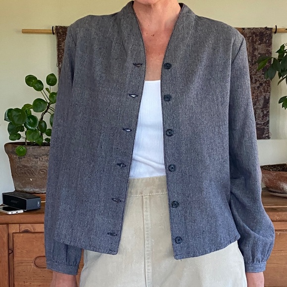 Kordal Studio undyed cotton button up shirt or lightweight jacket - Picture 2 of 6